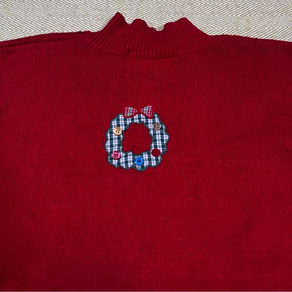 Karen Scott Sweater Women’s L Christmas Holiday‎ Pullover Sweater Knit Cotton